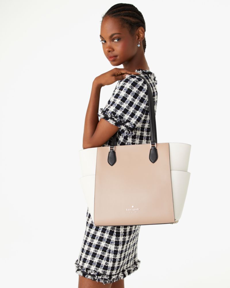 Kate Spade,マディソン カラーブロック ラップトップ トート,バッグ,トーステッドヘーゼルナッツマルチ