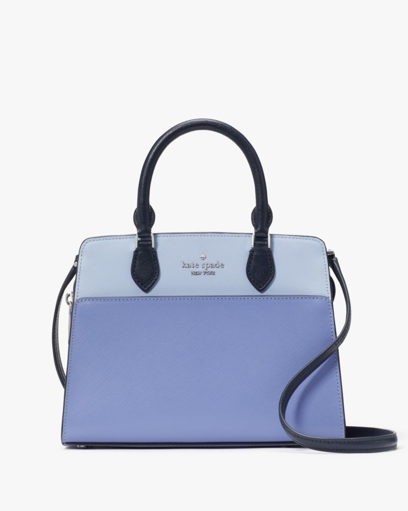 Kate Spade,Madison Small Satchel,Evening Blue Iris Multi