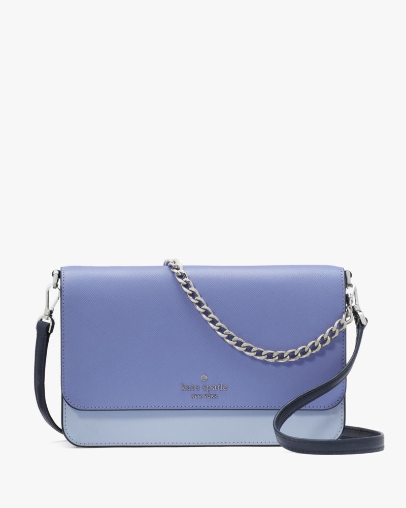 Kate Spade,Madison Flap Convertible Crossbody,Evening Blue Iris Multi