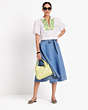 Kate Spade,Embroidered Lemons Puff Sleeve Top,