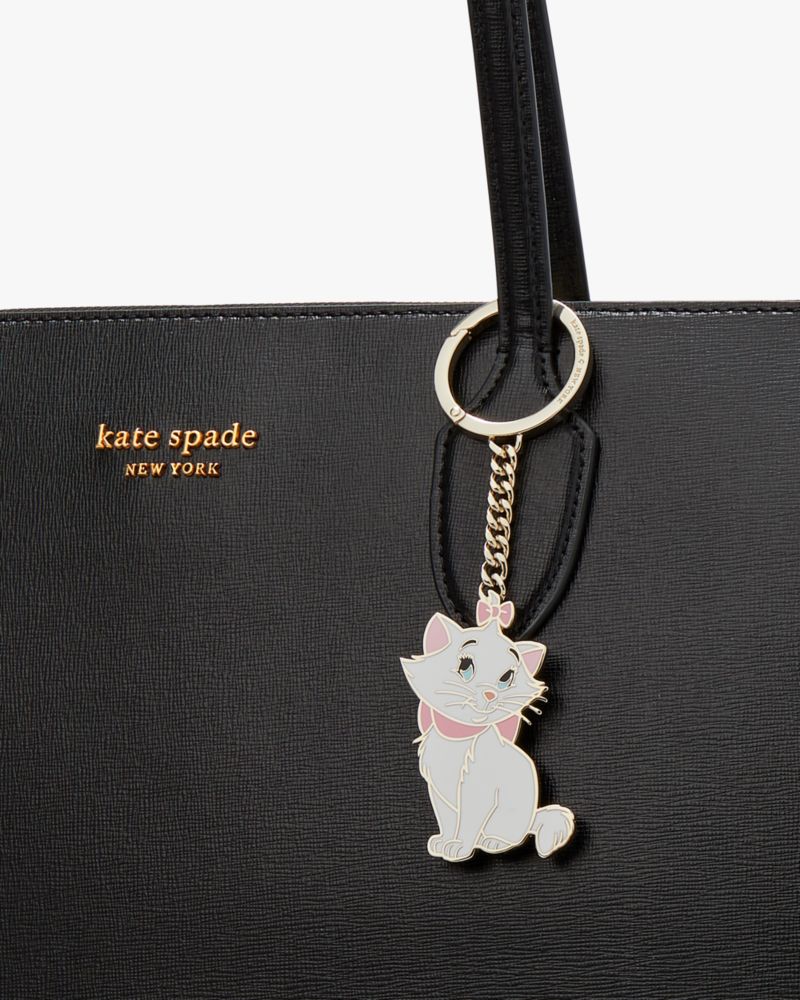 Kate spade cat pouf on sale keychain