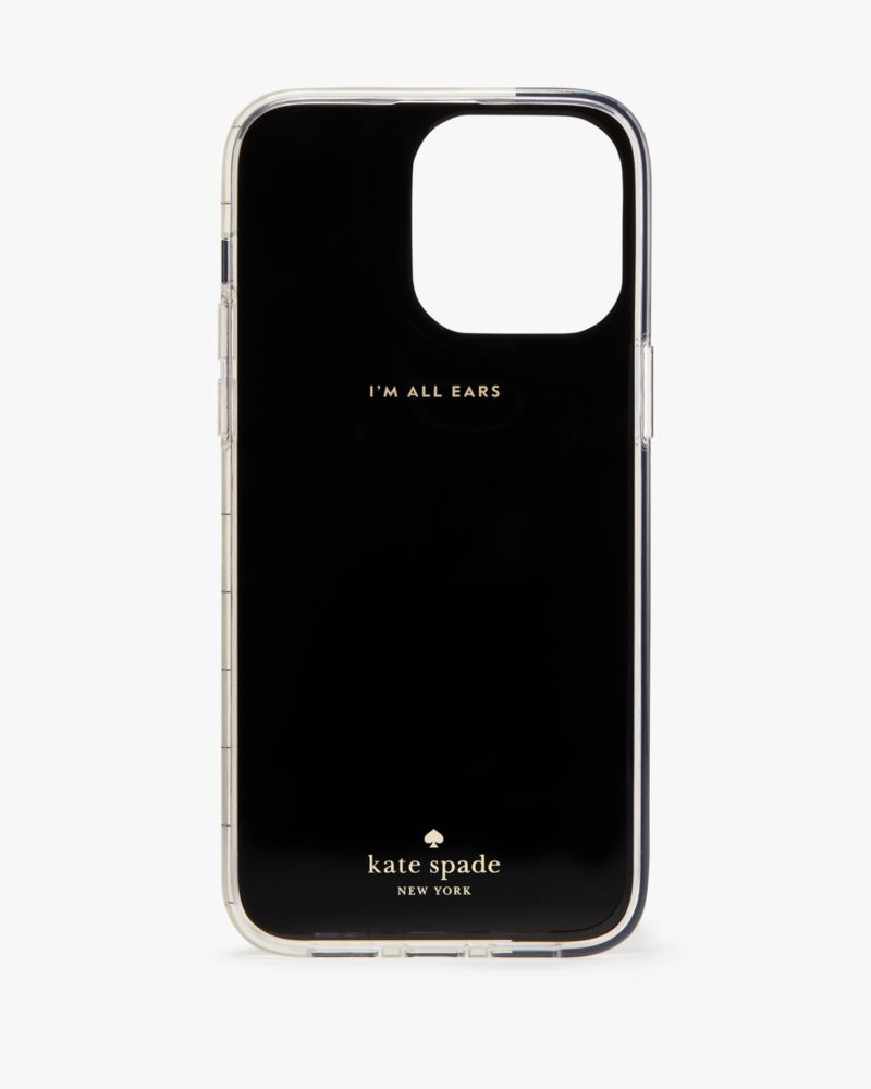 Kate Spade,Pitch Purrfect Piano iPhone 14 Pro Max Case,Black Multi