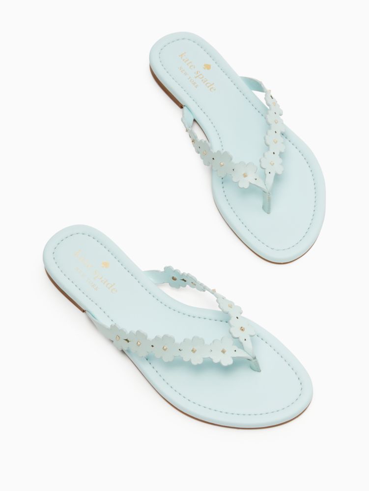 Kate Spade,Daisy Sandals,Flip Flops,Studded,Casual,Blue