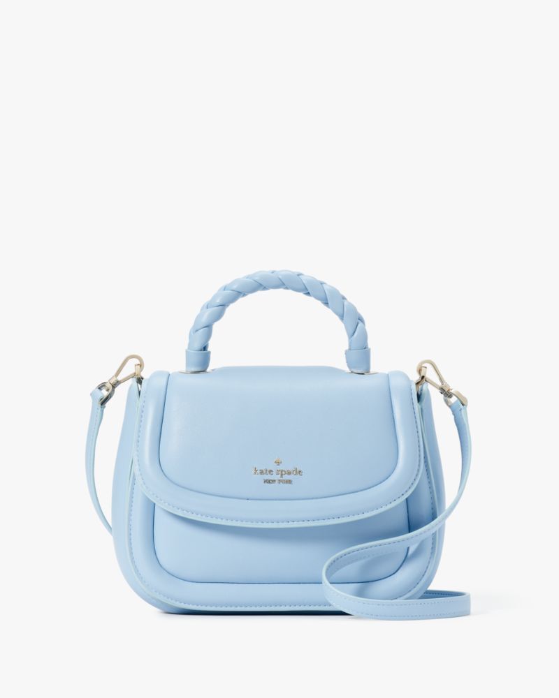 Kate Spade - Small Light Blue Leather Crossbody – Current Boutique