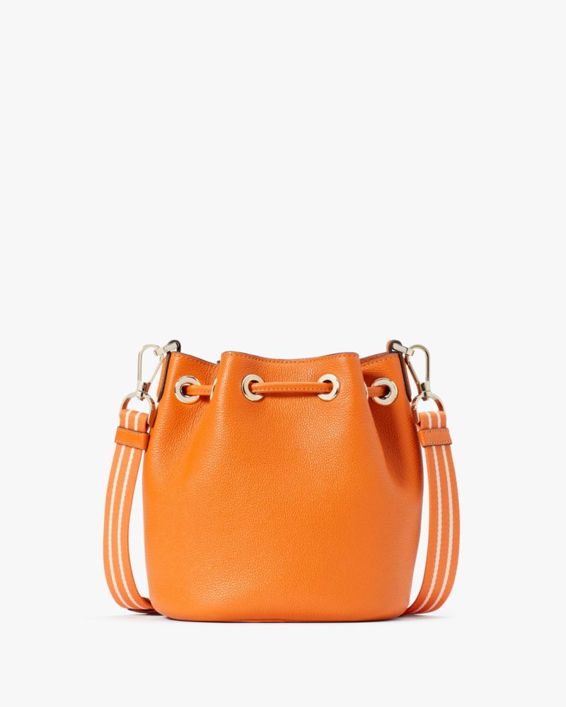 Rosie Pebbled Leather Bucket Bag Parchment Multi, HANDBAGS