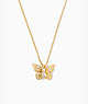 Kate Spade,Gold Butterfly Mini Pendant Necklace,