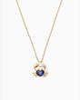 Kate Spade,Claws Out Crab Mini Pendant Necklace,Blue Multi