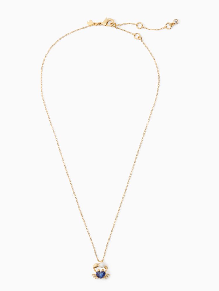 Kate Spade,Claws Out Crab Mini Pendant Necklace,