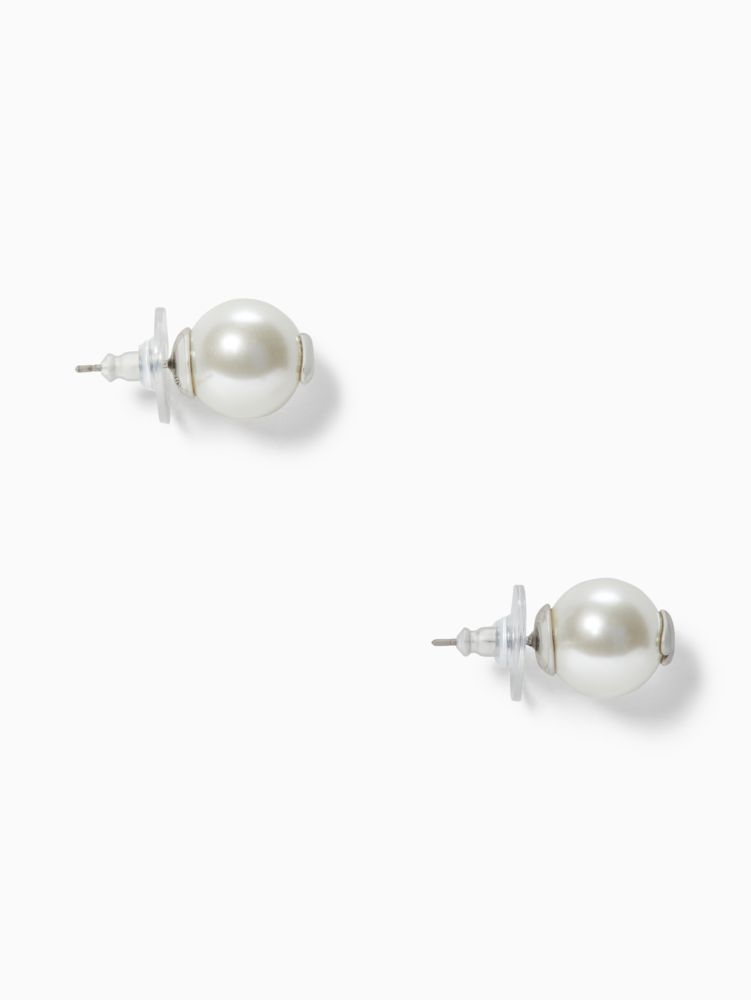 Kate Spade,everyday spade stud,Cream/Silver