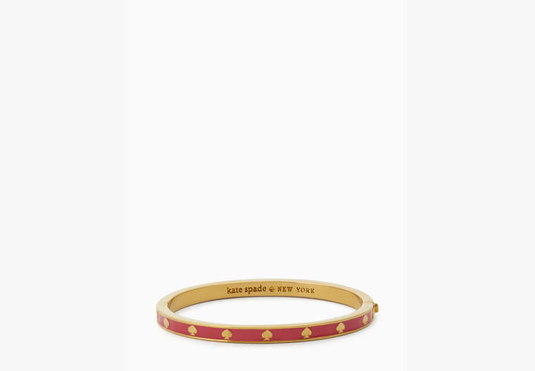 Kate Spade,Spot The Spade Hinged Bangle,Pink Peppercorn image number 0