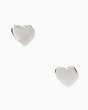 Kate Spade,kate spade earrings heart studs,Silver