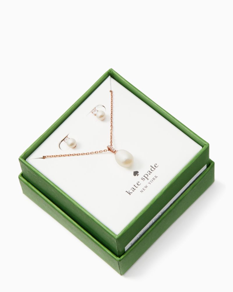 Kate Spade,ユア ア ジェム ペンダント アンド スタッズ セット,ジュエリー,ローズゴールドマルチ image number 0