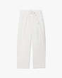 Kate Spade,Tie-waist Poplin Pants,Fresh White