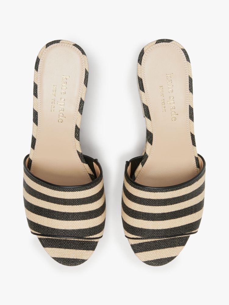 Kate Spade,Ibiza Raffia Sandals,Black