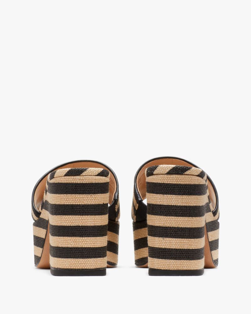 Kate Spade,Ibiza Raffia Sandals,Black