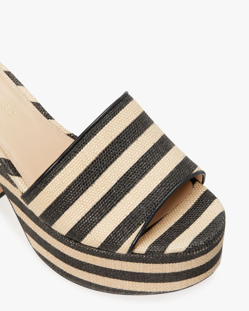 Kate Spade,Ibiza Raffia Sandals,Black
