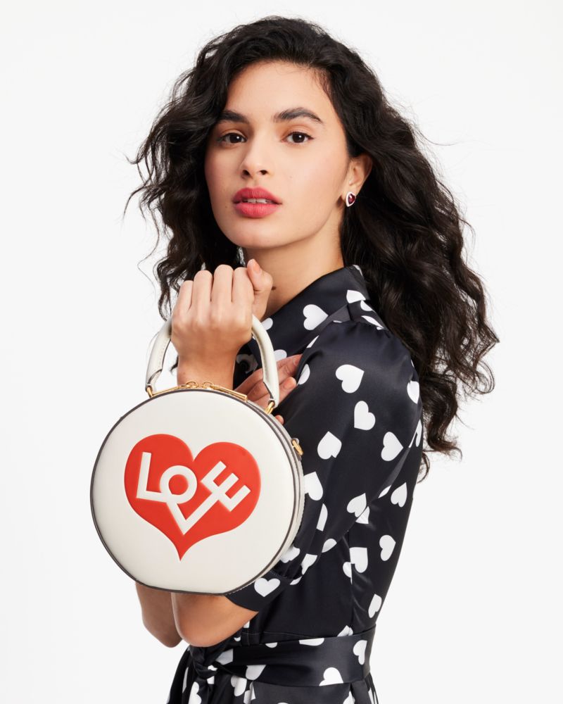 Kate Spade,Alexander Girard x Kate Spade New York Heart Embossed Crossbody,