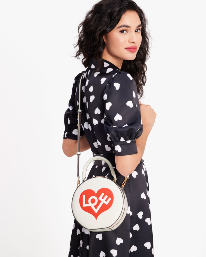 Kate Spade,Alexander Girard x Kate Spade New York Heart Embossed Crossbody,