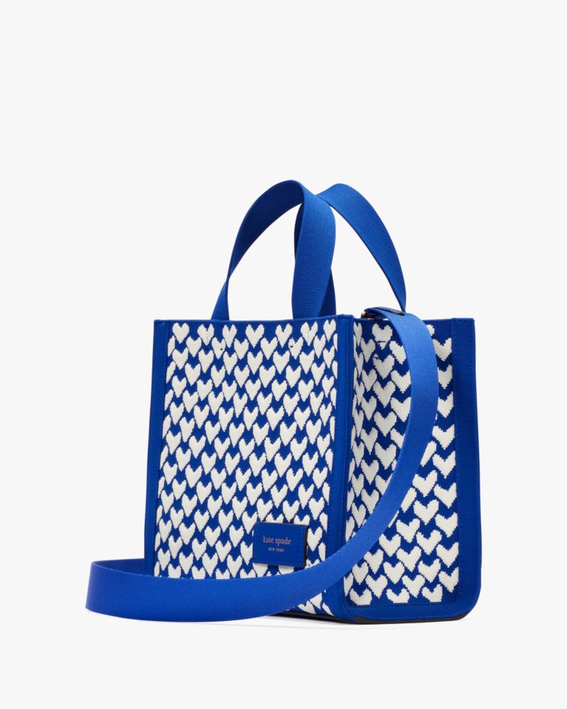 Kate Spade,Manhattan Modernist Hearts Jacquard Small Tote,