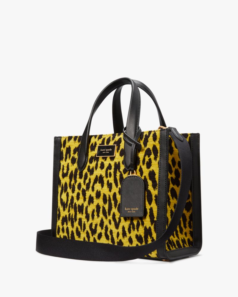 Kate Spade,Manhattan Modern Leopard Chenille Small Tote,Wild Chamomile Multi