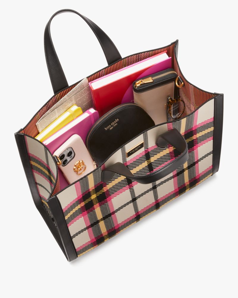 Kate Spade New York Bleecker Museum Plaid Printed PVC Large Tote SKU:  9913658 