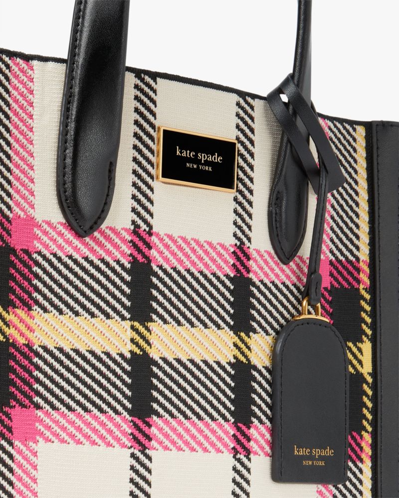 Manhattan Museum Plaid Jacquard Large Tote