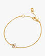 Kate Spade,miosotis flower bracelet,Clear/Gold