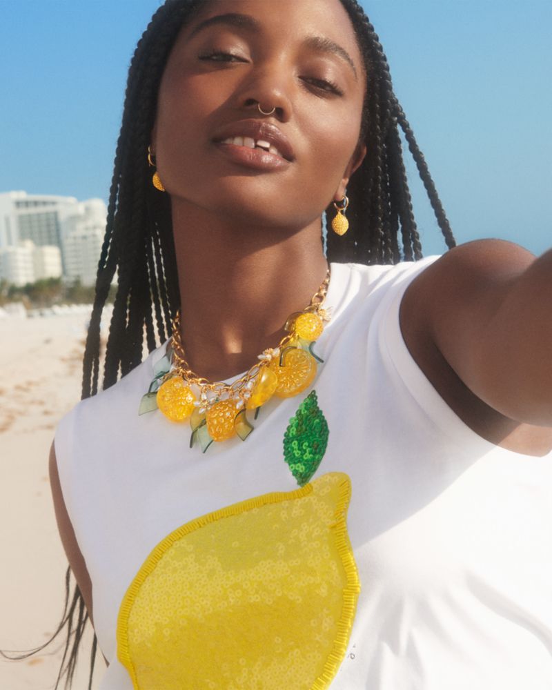 Lemon necklace kate on sale spade