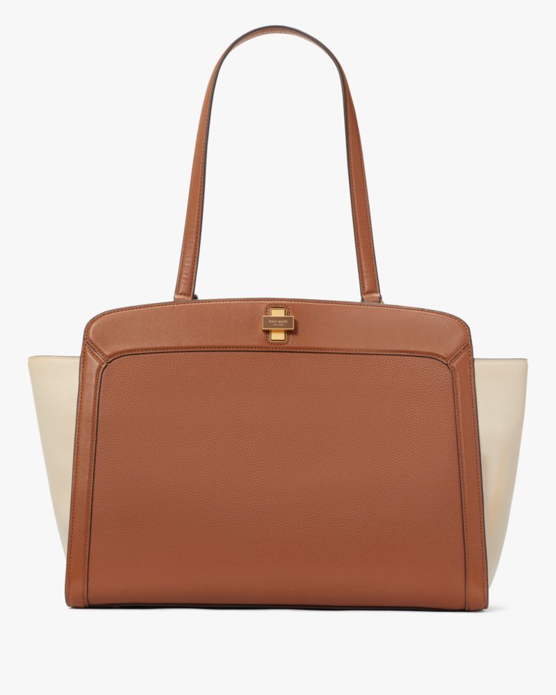  Kate Spade New York Knott Color-Blocked Pebbled Leather Large  Tote Allspice Cake Multi One Size : Clothing, Shoes & Jewelry