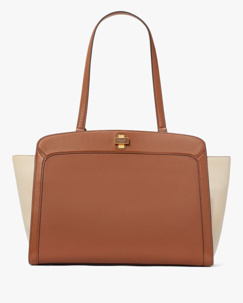 Kate Spade,York Colorblocked Large Work Tote,Allspice Cake Multi