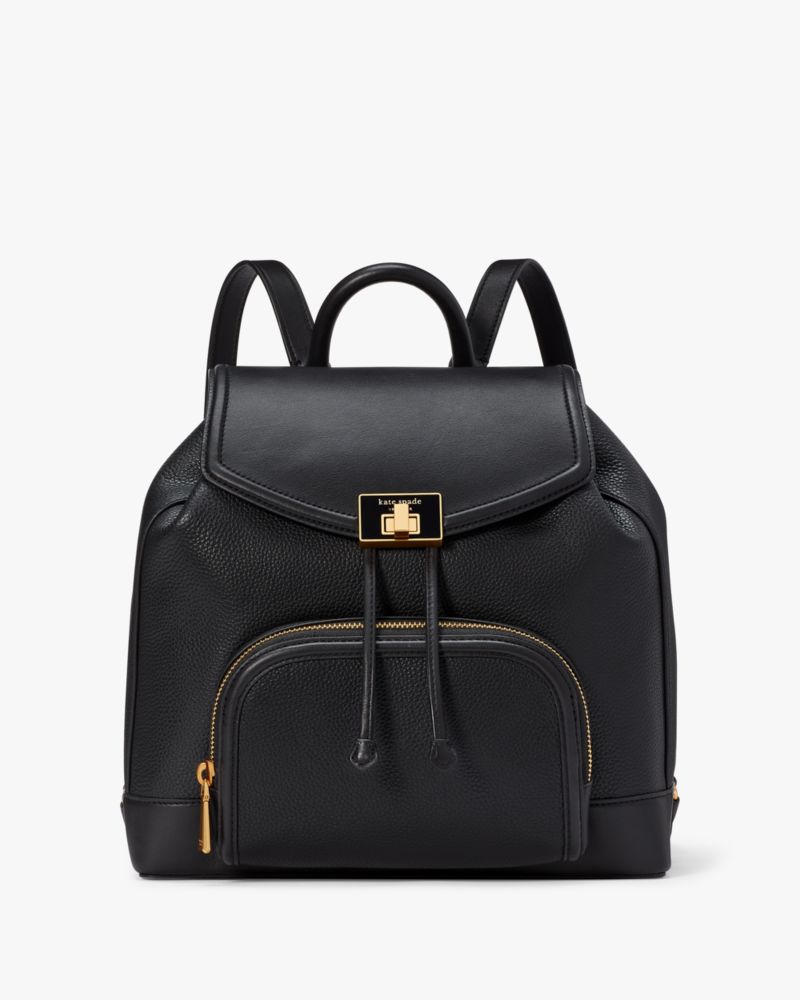 Kate Spade New York Women's Large Hudson Leather Backpack - Black