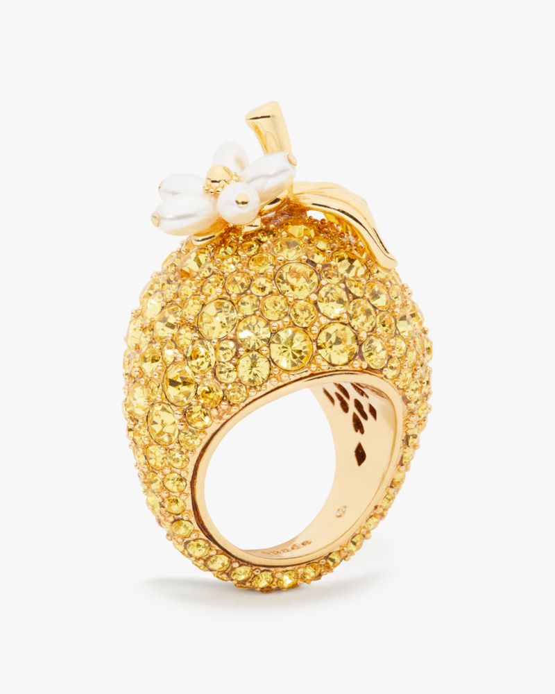 Kate Spade,Fresh Squeeze Cocktail Ring,Yellow Multi