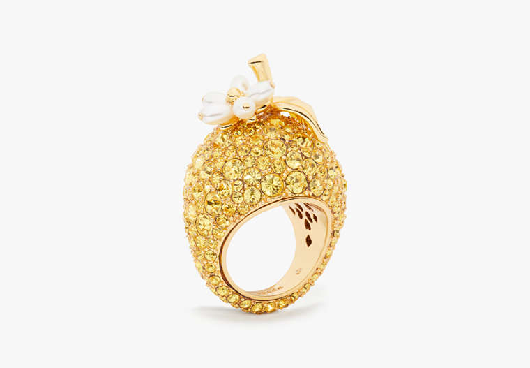 Kate Spade,Fresh Squeeze Cocktail Ring,Yellow Multi