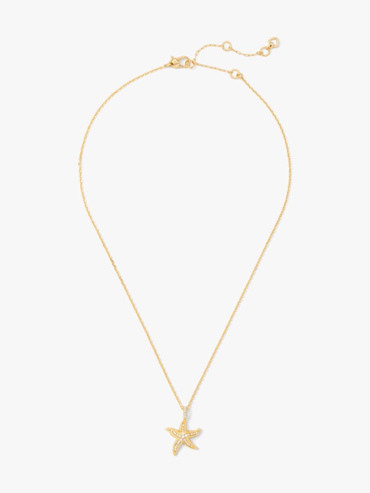 Kate Spade,Sea Star Mini Pendant,Clear Multi