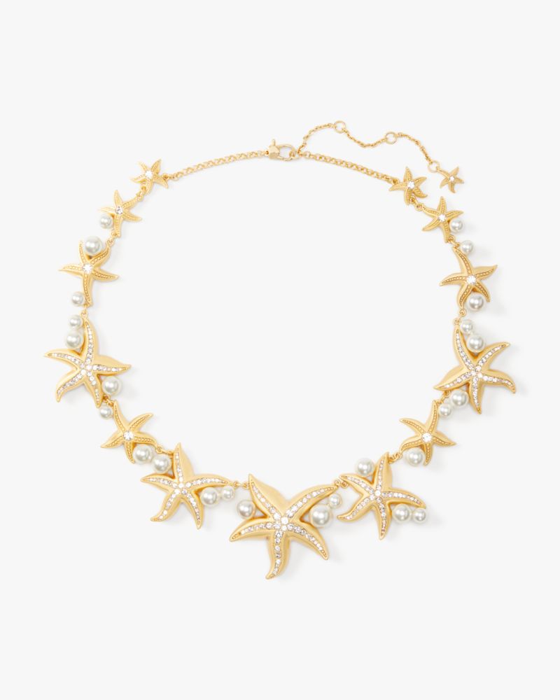 Kate Spade,Sea Star Statement Necklace,Clear Multi