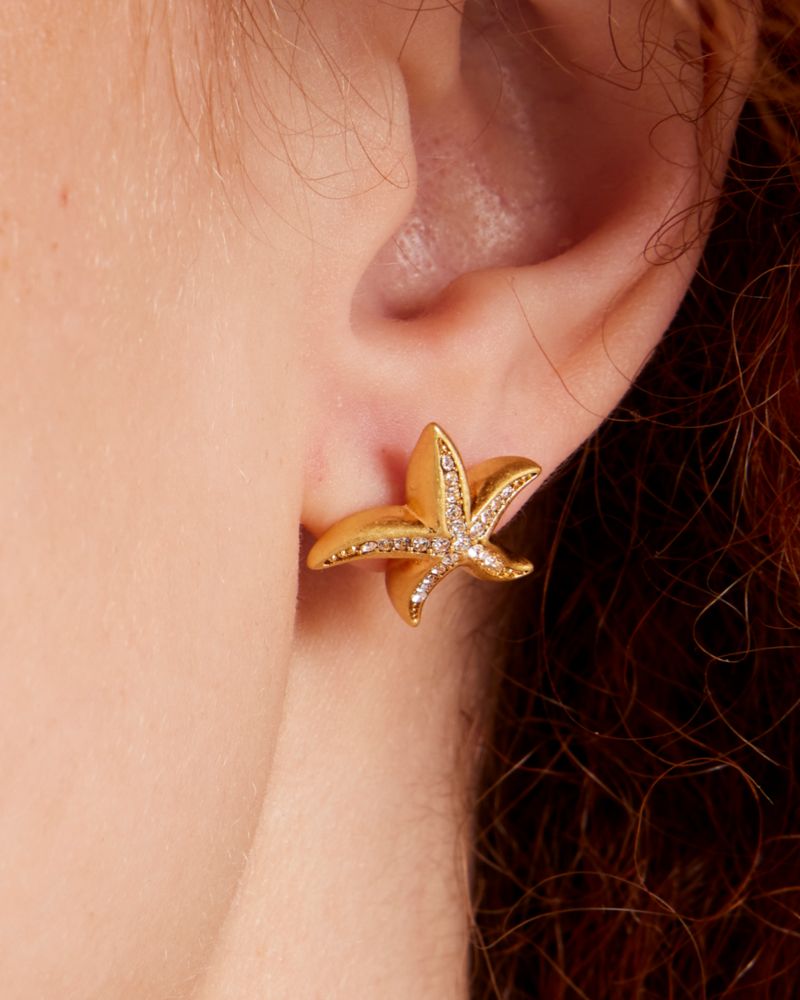 Kate Spade,Sea Star Studs,Clear Multi