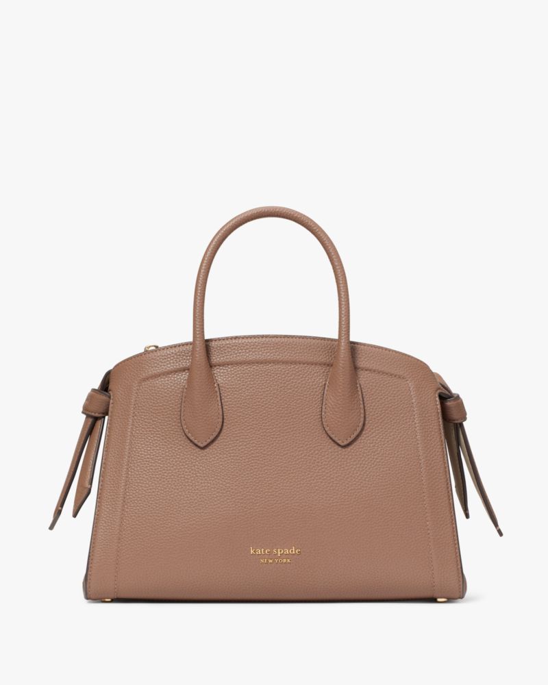 Kate Spade,Knott Medium Zip-top Satchel,Warm Acorn