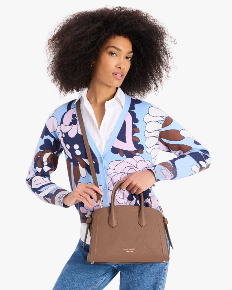 Kate Spade,Knott Medium Zip-top Satchel,Brown