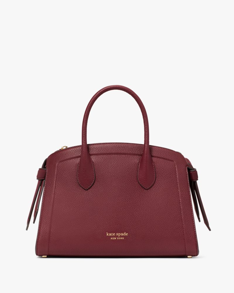 Kate Spade,Knott Medium Zip-top Satchel,Cordovan