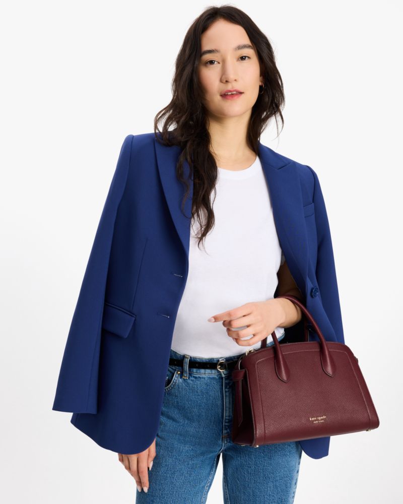Kate Spade,Knott Medium Zip-top Satchel,Maroon