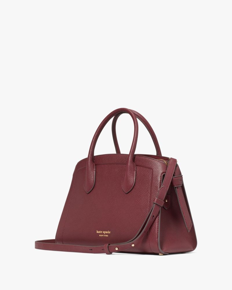 Kate Spade,Knott Medium Zip-top Satchel,Maroon