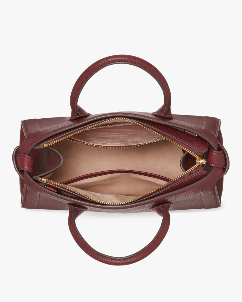 Kate Spade,Knott Medium Zip-top Satchel,Maroon