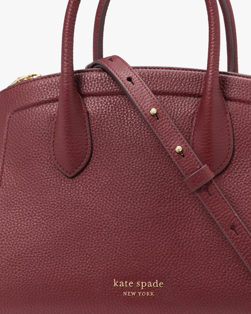 Kate Spade,Knott Medium Zip-top Satchel,Maroon