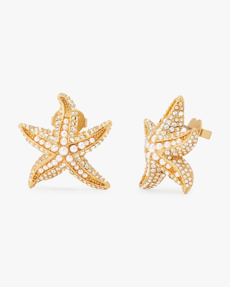 Kate Spade,Sea Star Statement Studs,Clear Multi