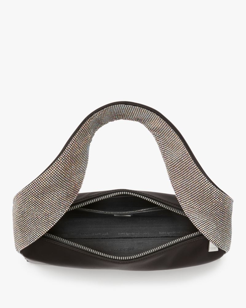 Afterparty Crystal Embellished Satin Shoulder Bag