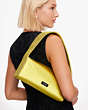 Kate Spade,Afterparty Crystal Embellished Satin Shoulder Bag,Chartreuse Multi