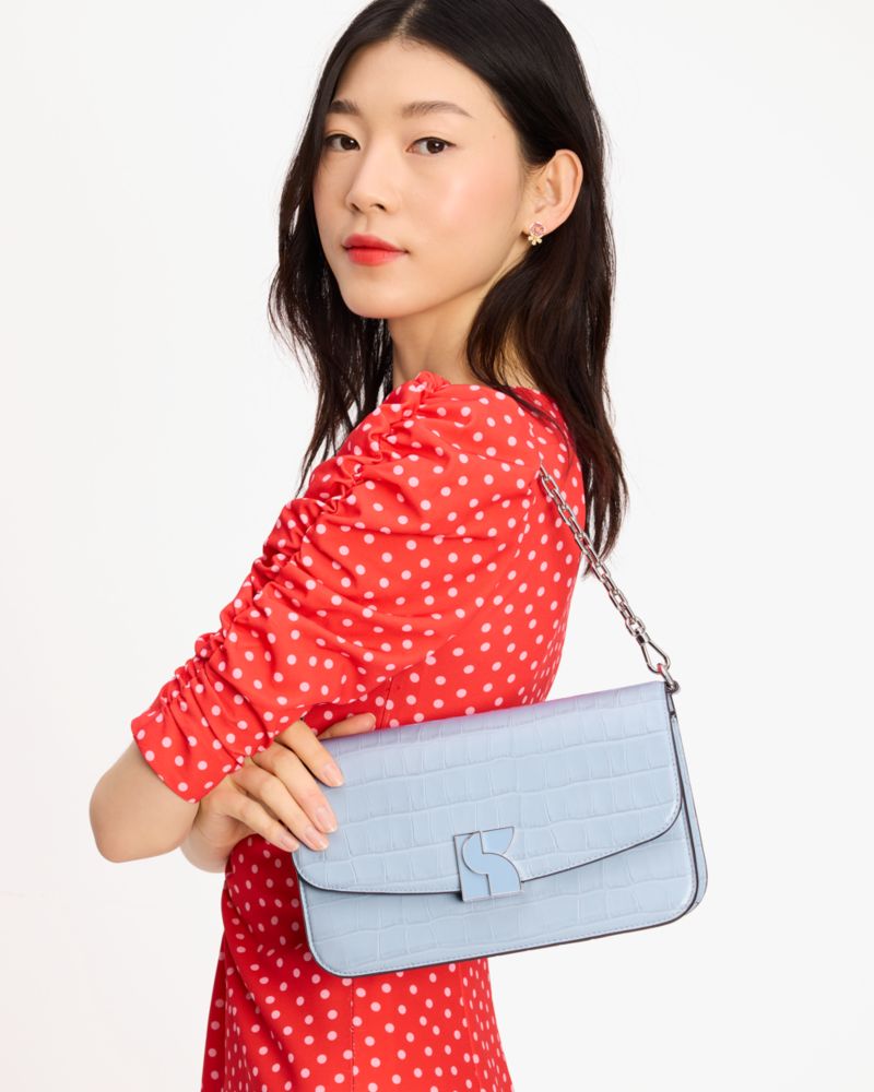 Kate Spade,ケイト・スペード ダコタ クロコエンボス ミディアム コンバーチブル ショルダーバッグ,ショルダーバッグ,ノーススター