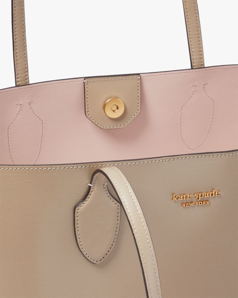 Kate Spade,Bleecker Large Tote,Beige,Pink