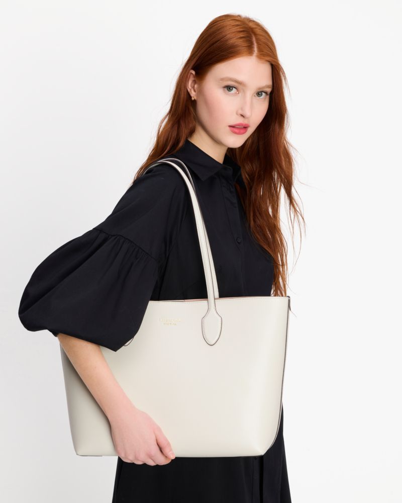 Kate Spade,Bleecker Large Tote,Parchment