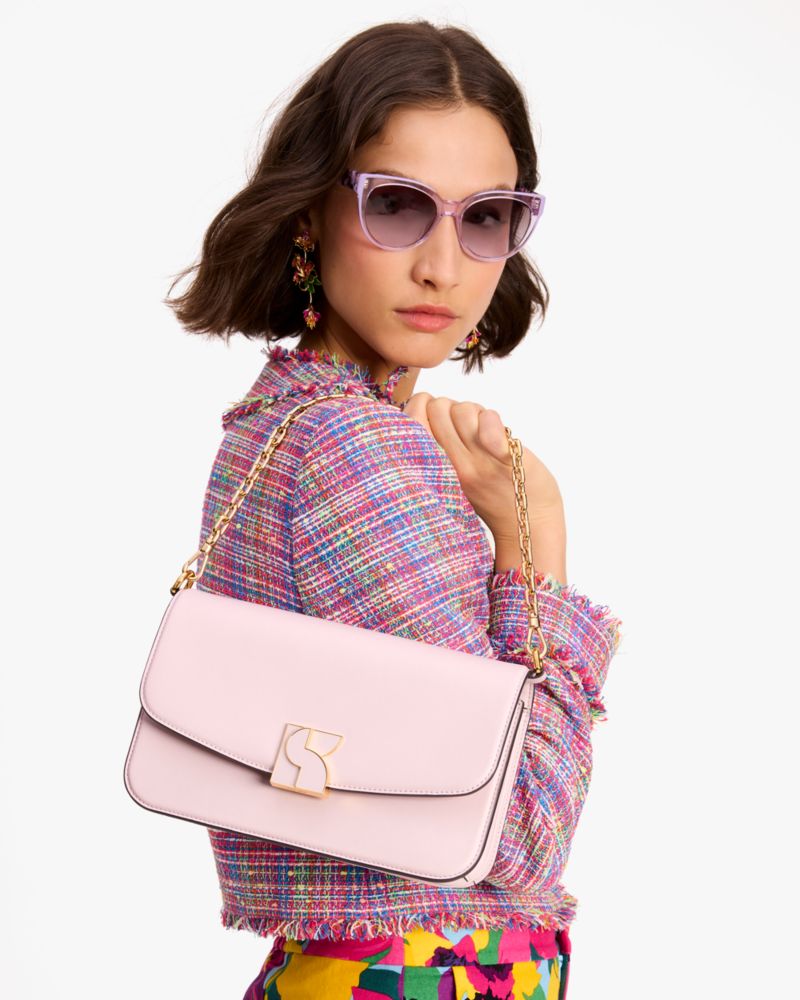 Kate Spade,Dakota Medium Convertible Shoulder Bag,Leather,Shoulder Bag,Logo,Shoulder Guard,Day Party,